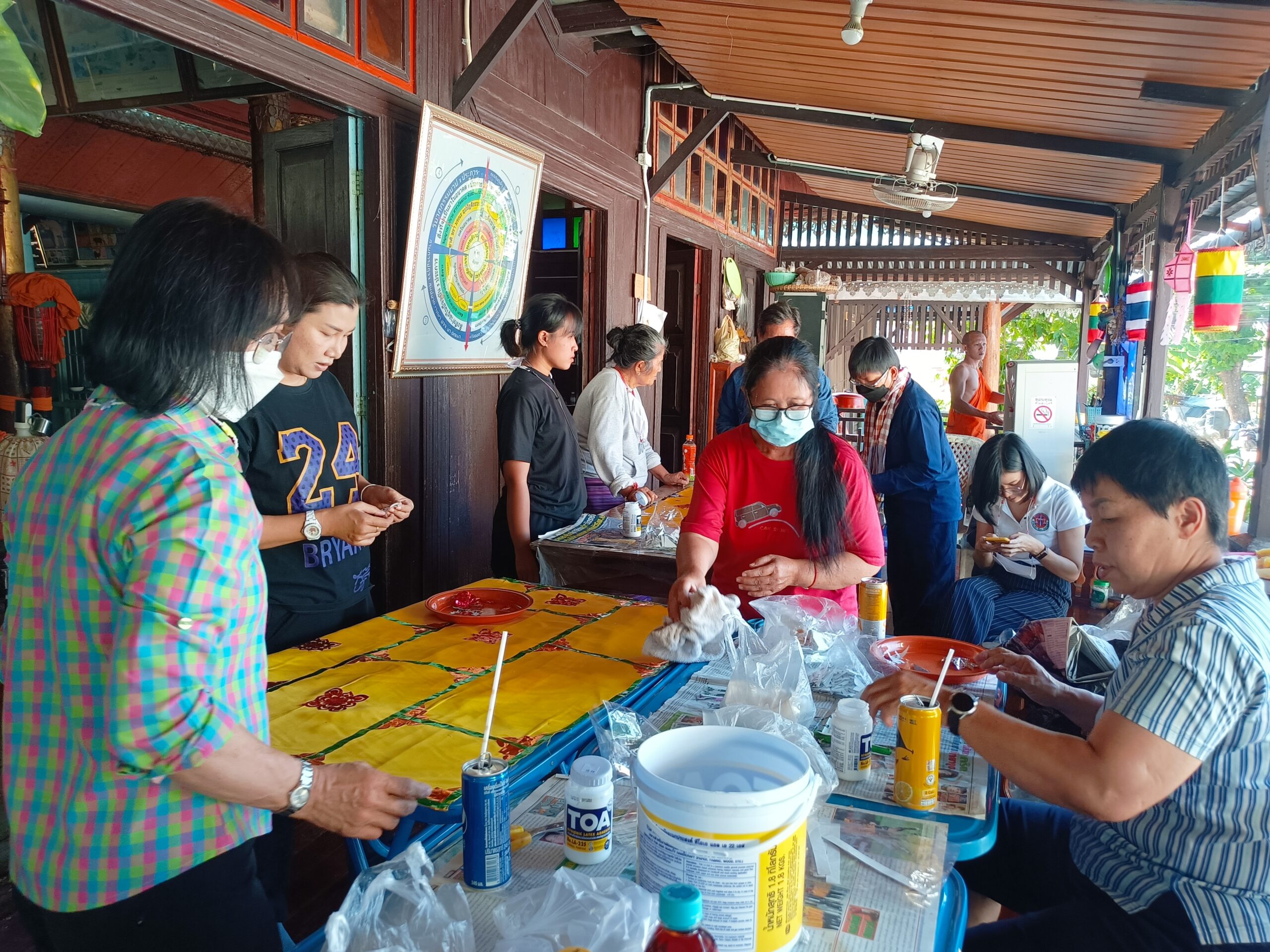 รวมภาพกิจกรรมเตรียมผ้าส่างกาน