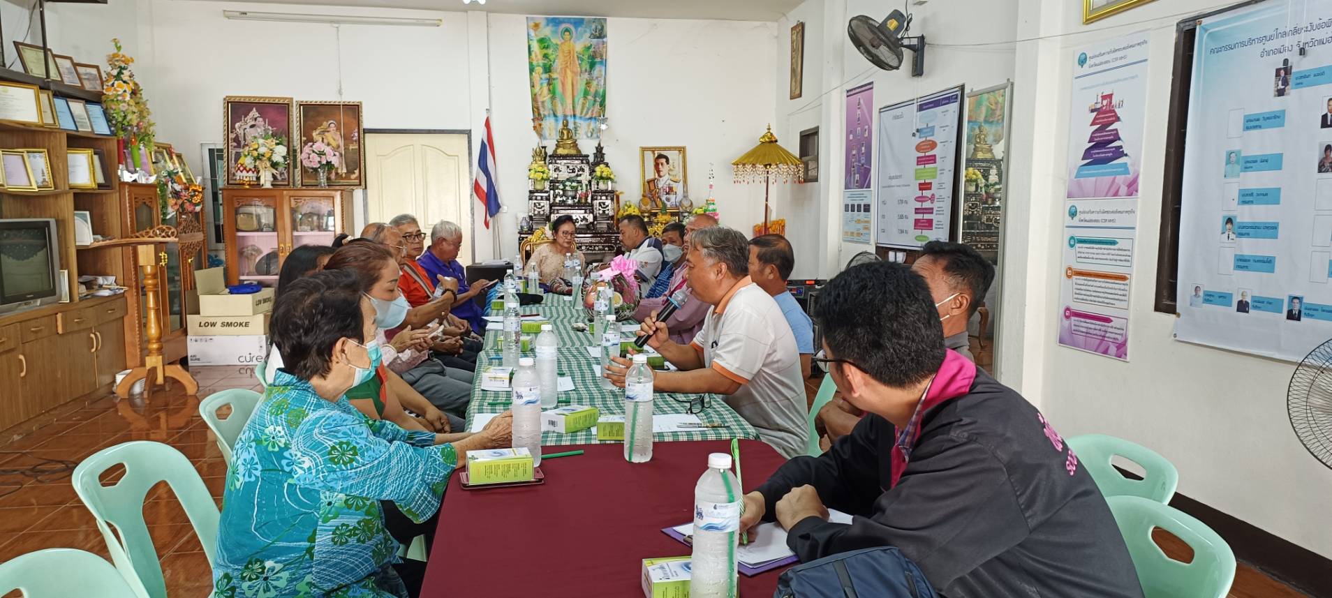 สภาองค์กรชุมชนตำบลจองคำ จังหวัดแม่ฮ่องสอนประชุมหารือเพื่อหาแนวทางแก้ปัญหาคนเร่ร่อนและยาเสพติด